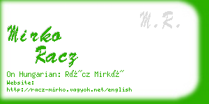 mirko racz business card